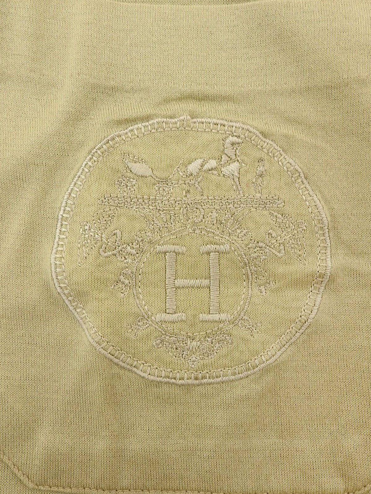 ロゴ刺繍ポロシャツ　ライトベージュ