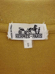 Horse Carriage Embroidered Polo Shirt in Mustard