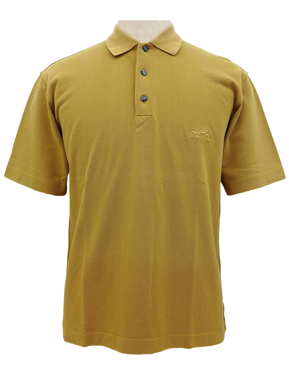 Horse Carriage Embroidered Polo Shirt in Mustard