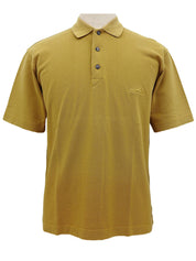 Horse Carriage Embroidered Polo Shirt in Mustard