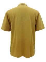 Horse Carriage Embroidered Polo Shirt in Mustard