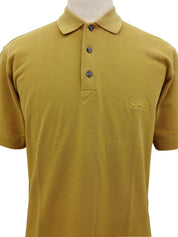 Horse Carriage Embroidered Polo Shirt in Mustard
