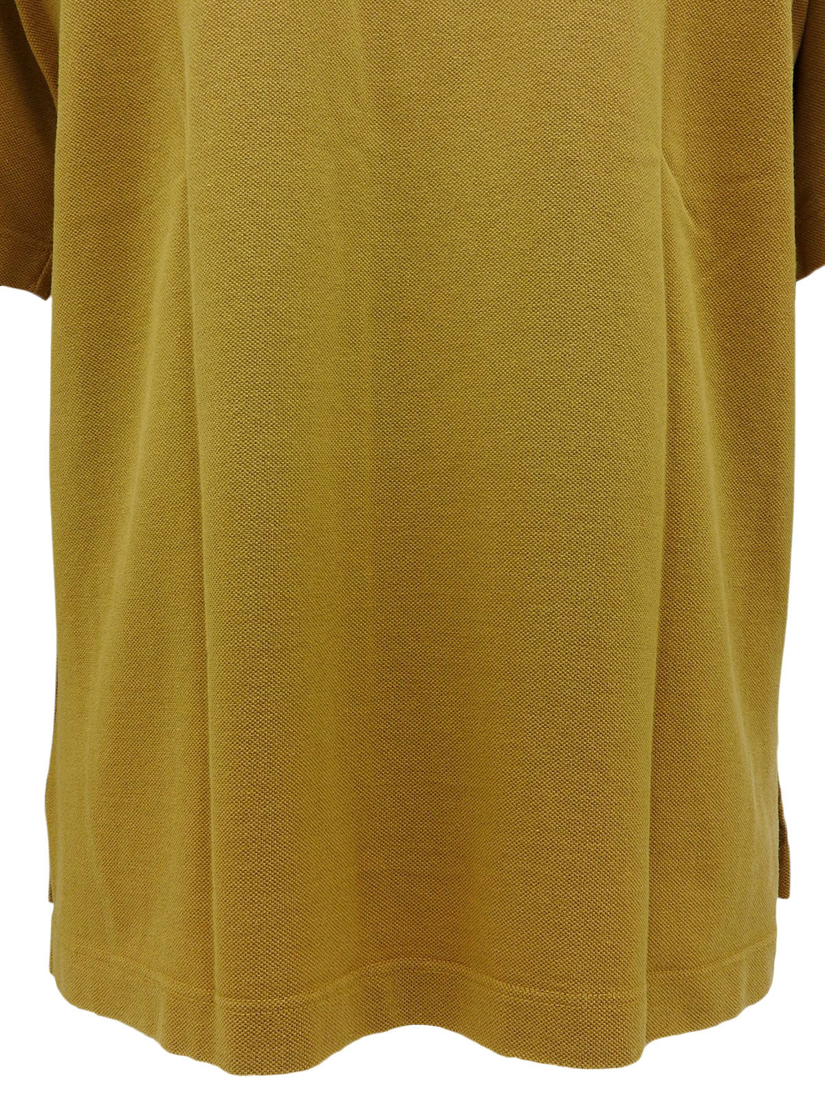 Horse Carriage Embroidered Polo Shirt in Mustard