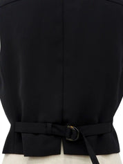 ロゴボタンベスト ブラック