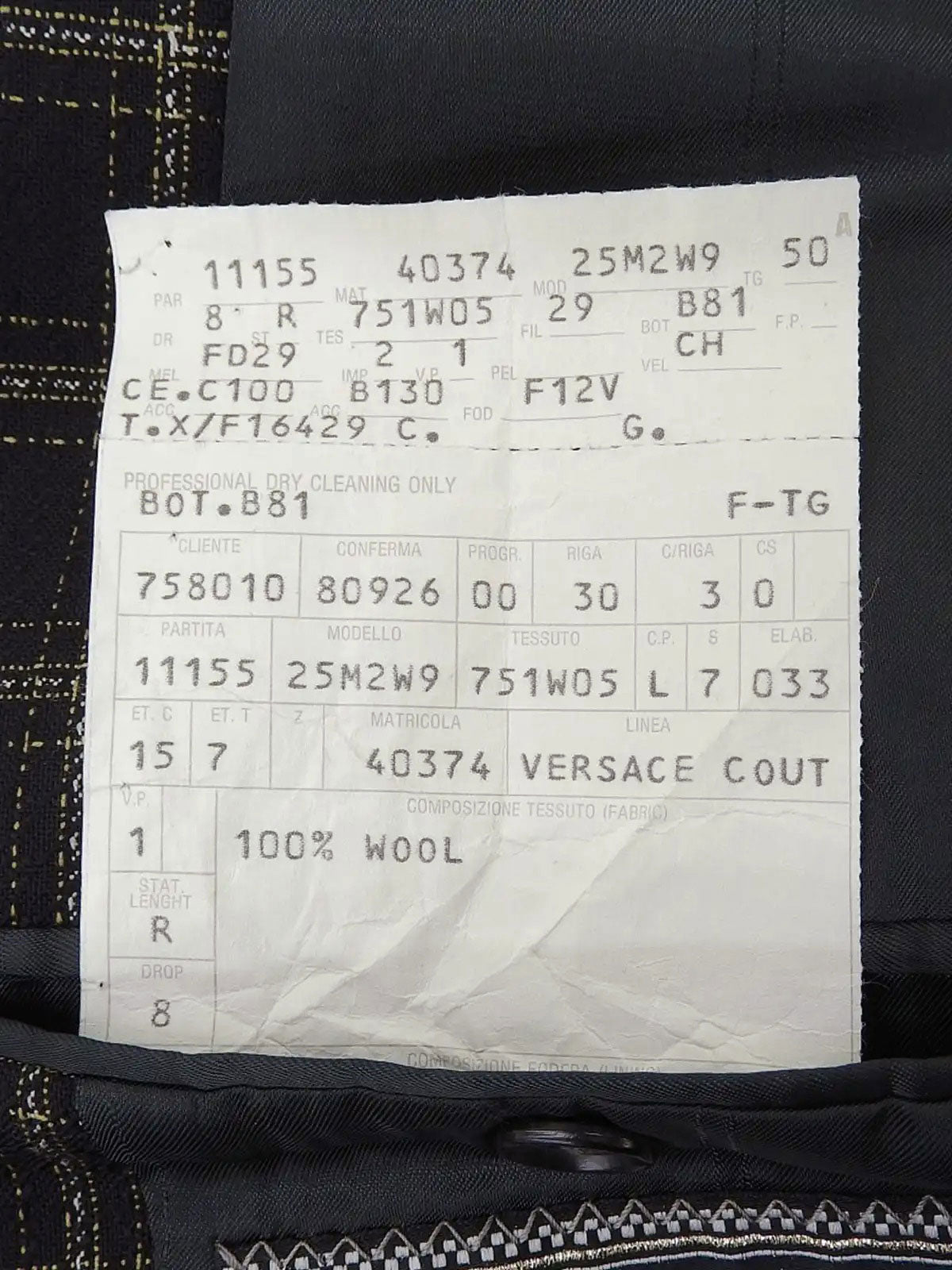 Check Pattern Jacket in Black