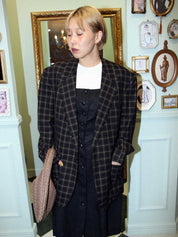 Check Pattern Jacket in Black