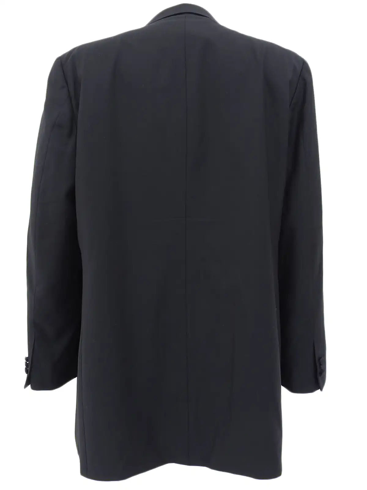 Satin Collar Wool Jacket in Black