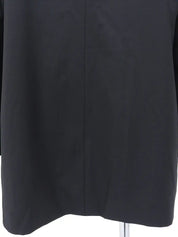 Satin Collar Wool Jacket in Black