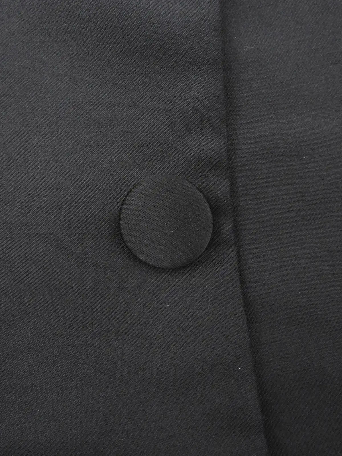 Satin Collar Wool Jacket in Black