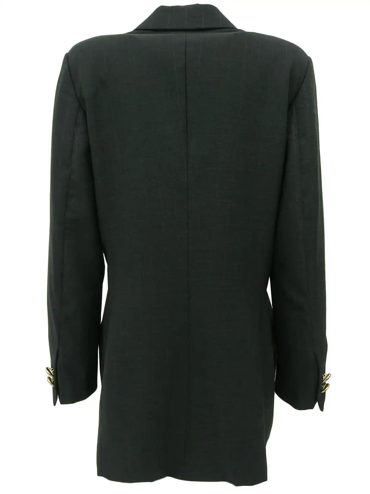 Striped Medusa Button Jacket in Black