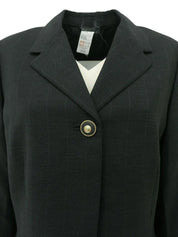Striped Medusa Button Jacket in Black