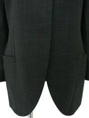 Striped Medusa Button Jacket in Black