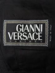 Striped Medusa Button Jacket in Black