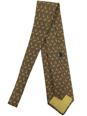 Emblem Pattern Tie Khaki/Multi