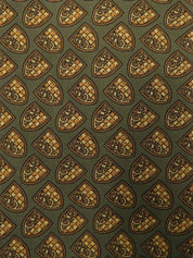 Emblem Pattern Tie Khaki/Multi
