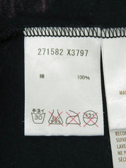 フラワーパターン半袖トップス ブラック/ピンク