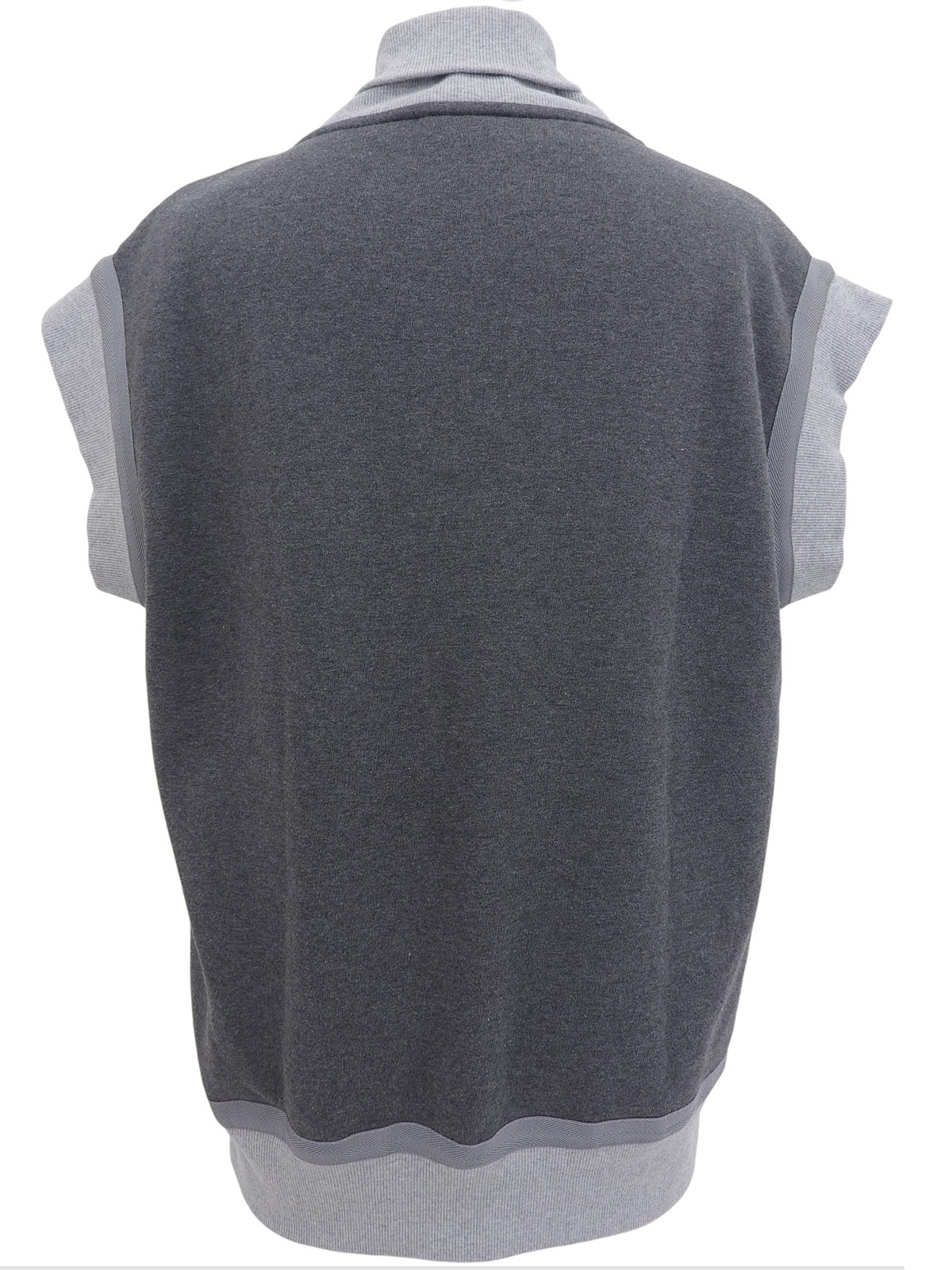 バイカラーCCマークノースリーブトップス グレー/ライトグレー