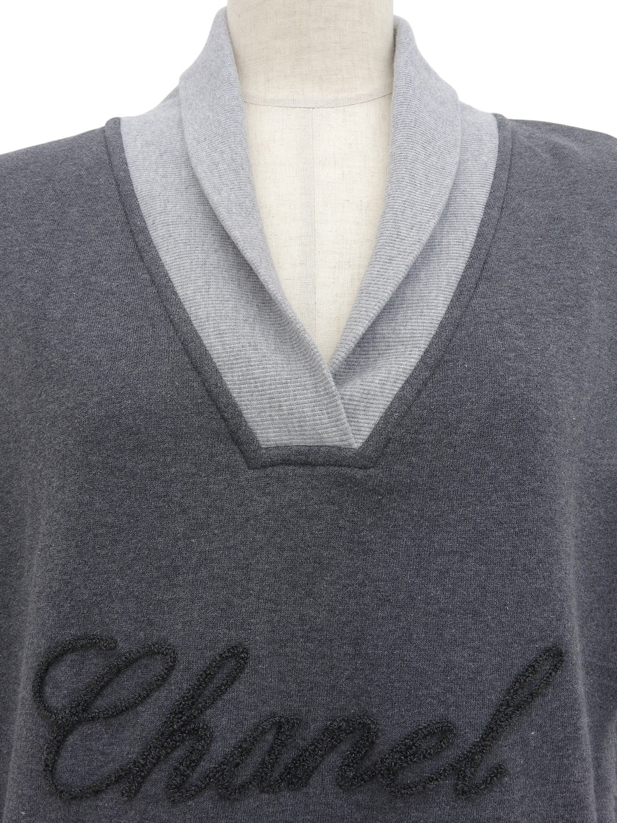 バイカラーCCマークノースリーブトップス グレー/ライトグレー