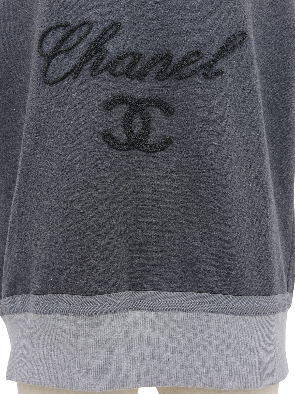 バイカラーCCマークノースリーブトップス グレー/ライトグレー