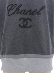 バイカラーCCマークノースリーブトップス グレー/ライトグレー