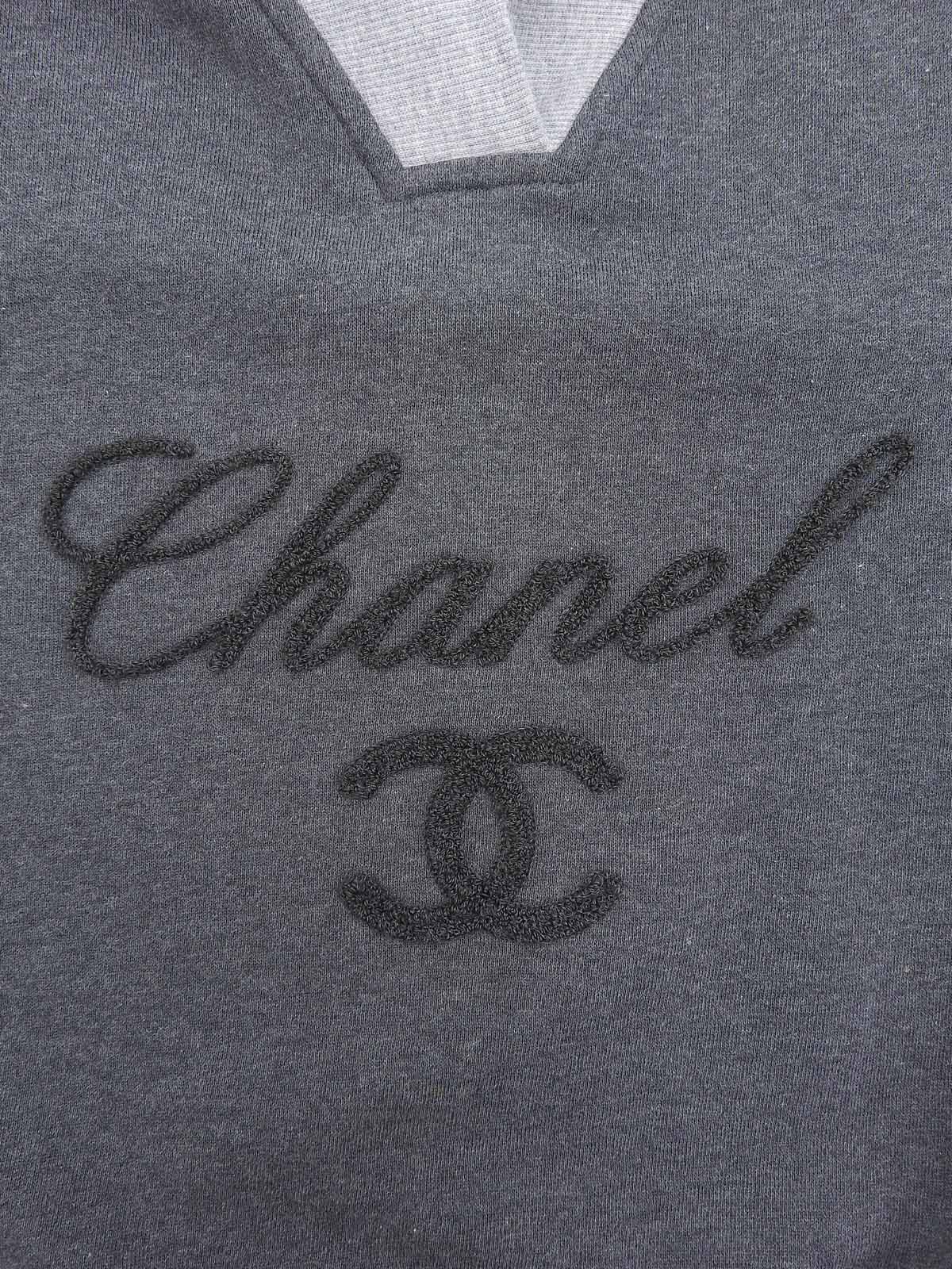 バイカラーCCマークノースリーブトップス グレー/ライトグレー