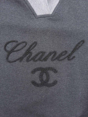 バイカラーCCマークノースリーブトップス グレー/ライトグレー