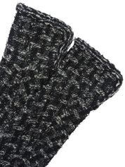 Tweed CC Mark Button Jacket in Black/White