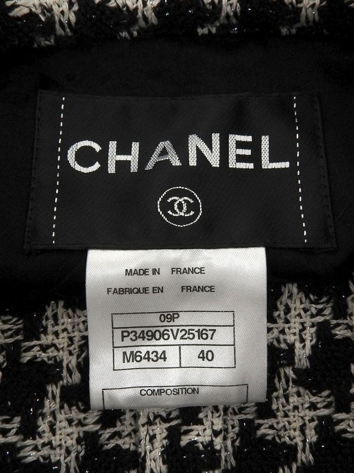 2009 Tweed Ribbon Tie Jacket Black/White