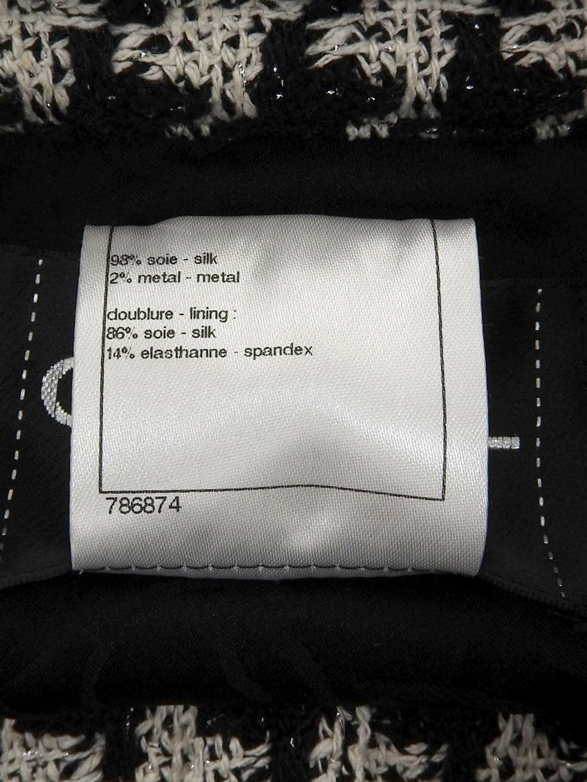 2009 Tweed Ribbon Tie Jacket Black/White