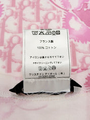 フラワートロッターパターンノースリーブトップス ピンク/ホワイト