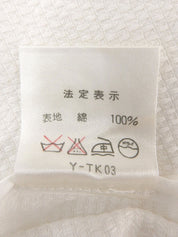 コットンノーカラーセットアップ ホワイト