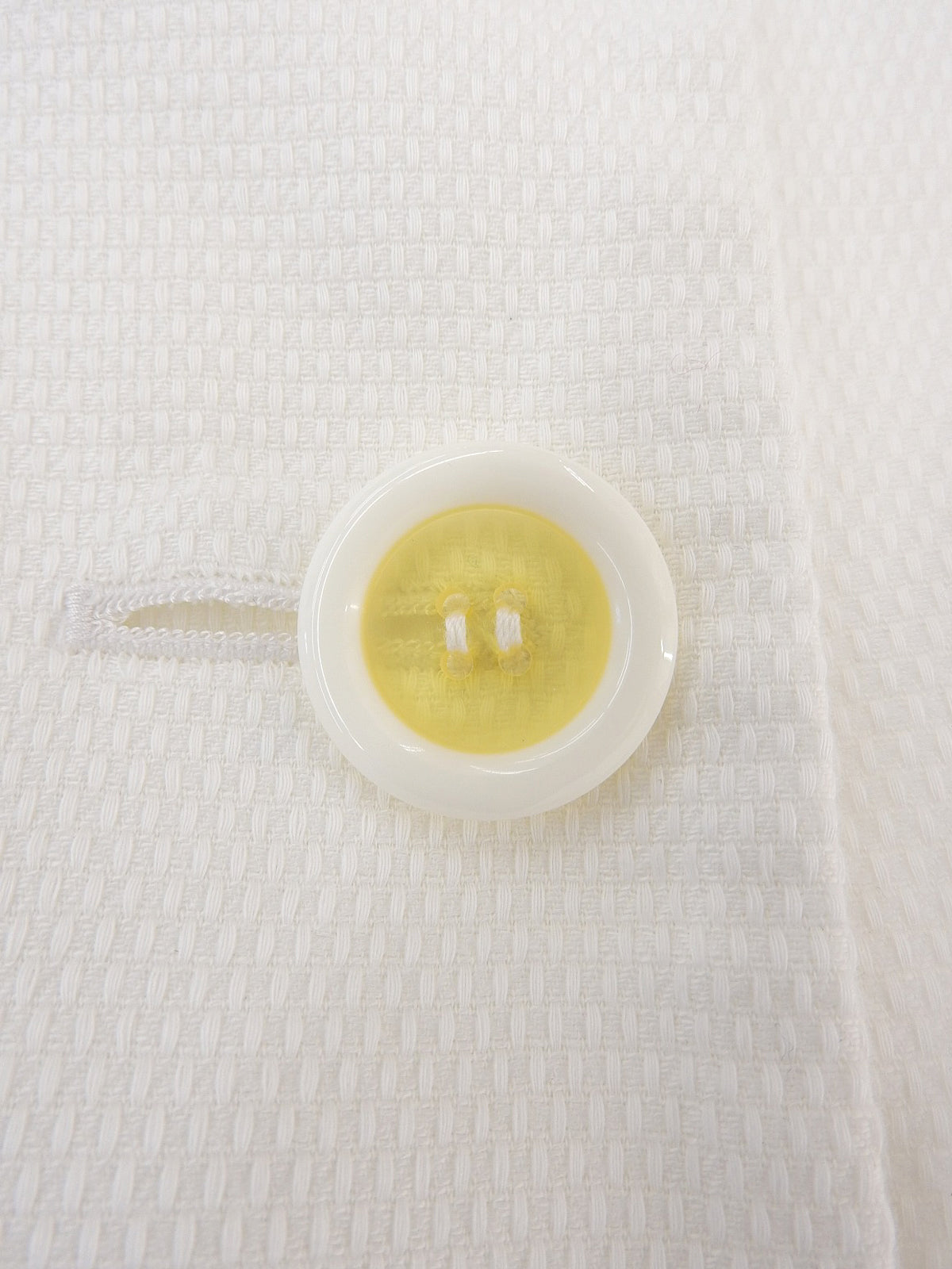 コットンノーカラーセットアップ ホワイト