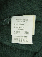 Green wool houndstooth pattern long sleeve knit top