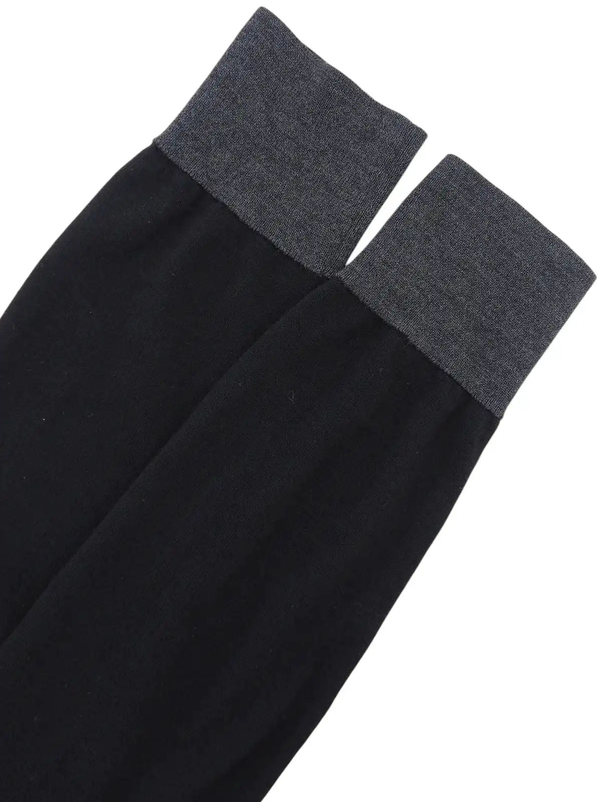 Two-tone wool cardigan in black/gray