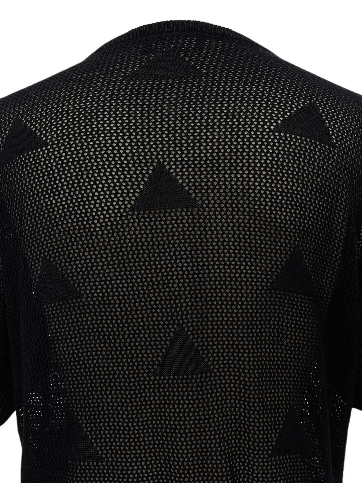 メッシュトライアングパターントップス ブラック