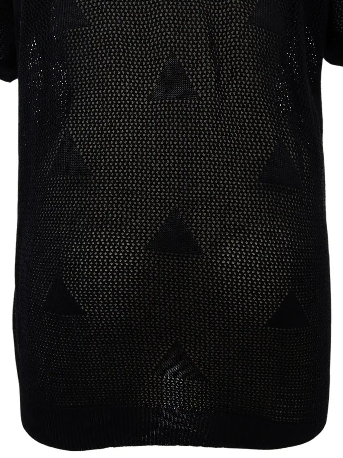 メッシュトライアングパターントップス ブラック