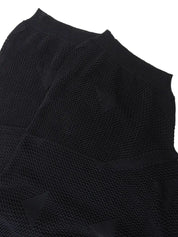 Mesh Triangle Pattern Top in Black