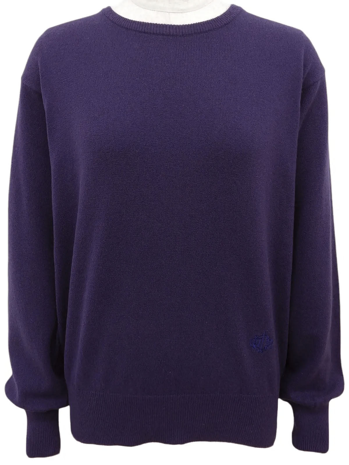 Purple Logo Emblem Knit Top