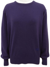 Purple Logo Emblem Knit Top