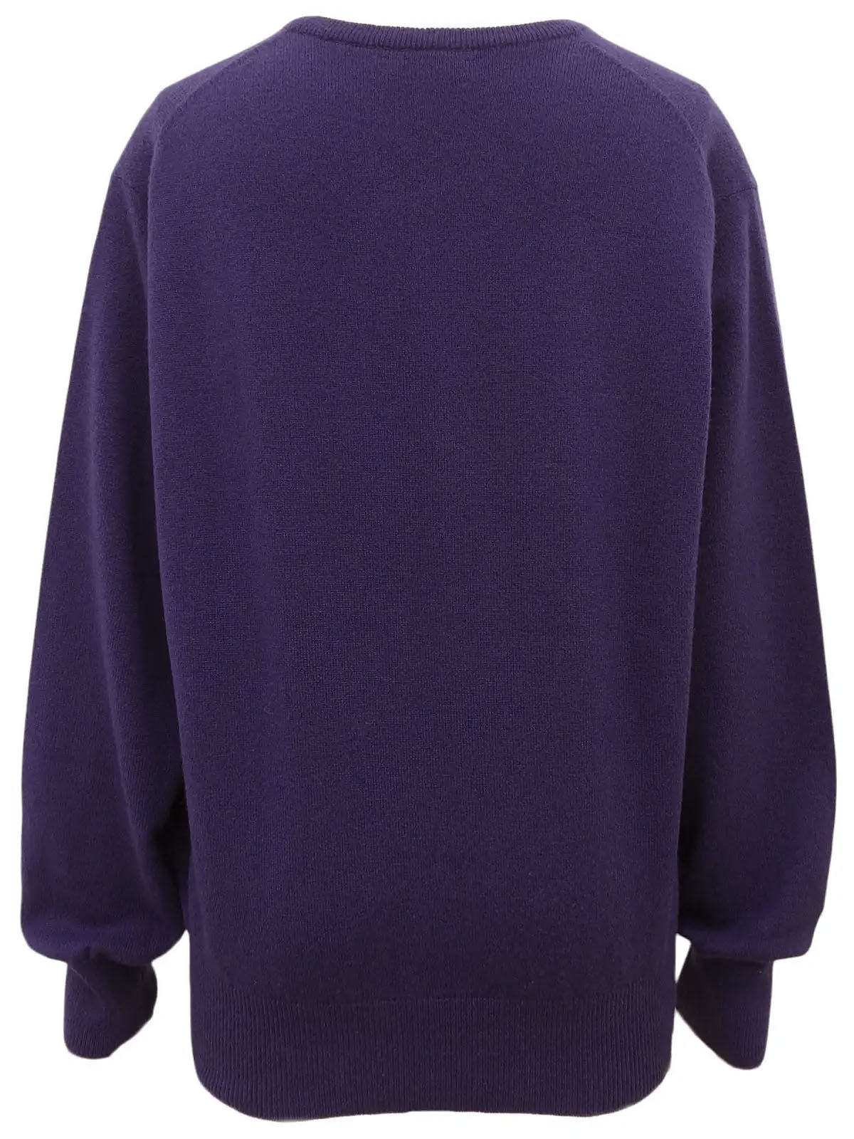 Purple Logo Emblem Knit Top