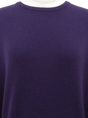 Purple Logo Emblem Knit Top