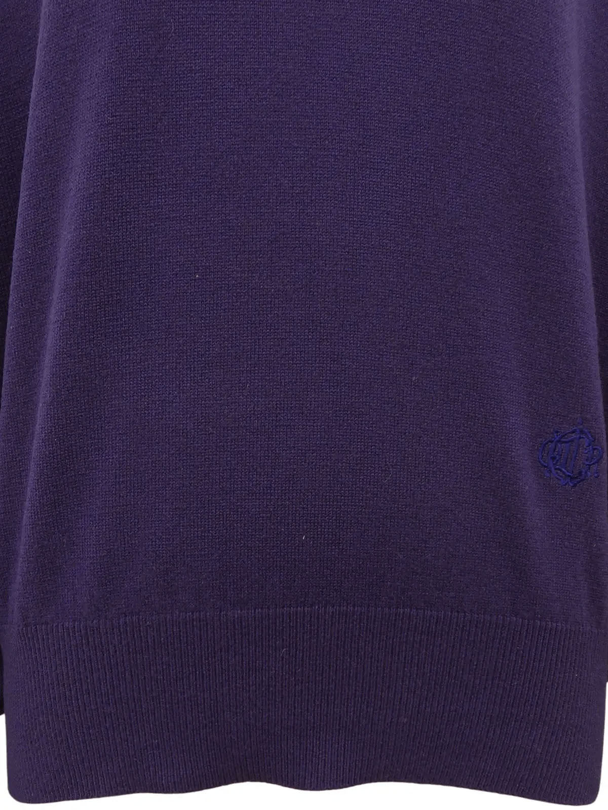 Purple Logo Emblem Knit Top