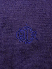 Purple Logo Emblem Knit Top