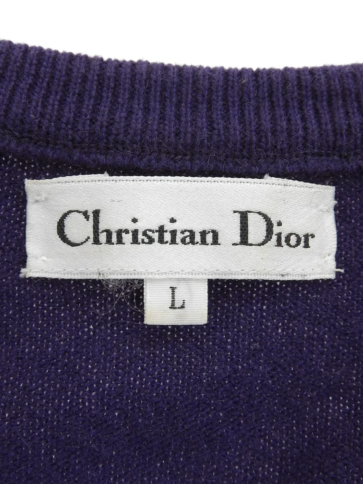 Purple Logo Emblem Knit Top