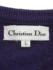 Purple Logo Emblem Knit Top