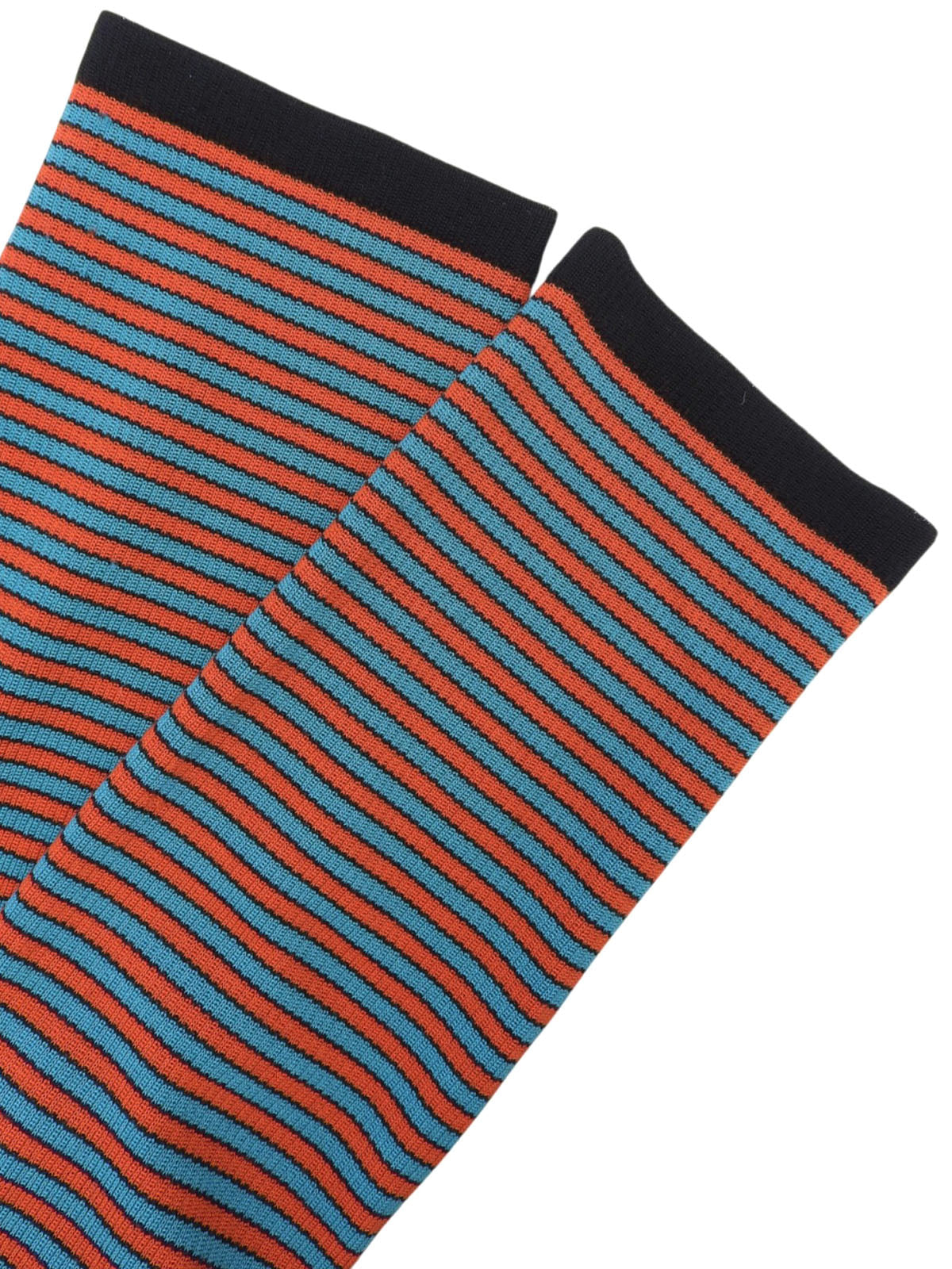 ウールロゴボタンボーダースリーブカーディガン ブラック/マルチ