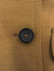 Bamboo Belt Logo Button Jacket in Ocher