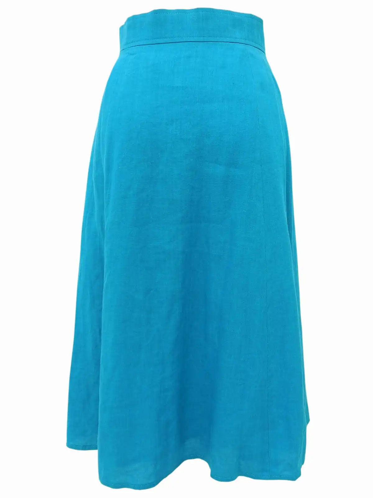 No-collar short-sleeve set up turquoise blue
