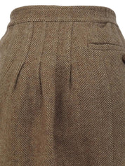 2001 Tweed CC Mark Button Jacket, Ivory/Brown