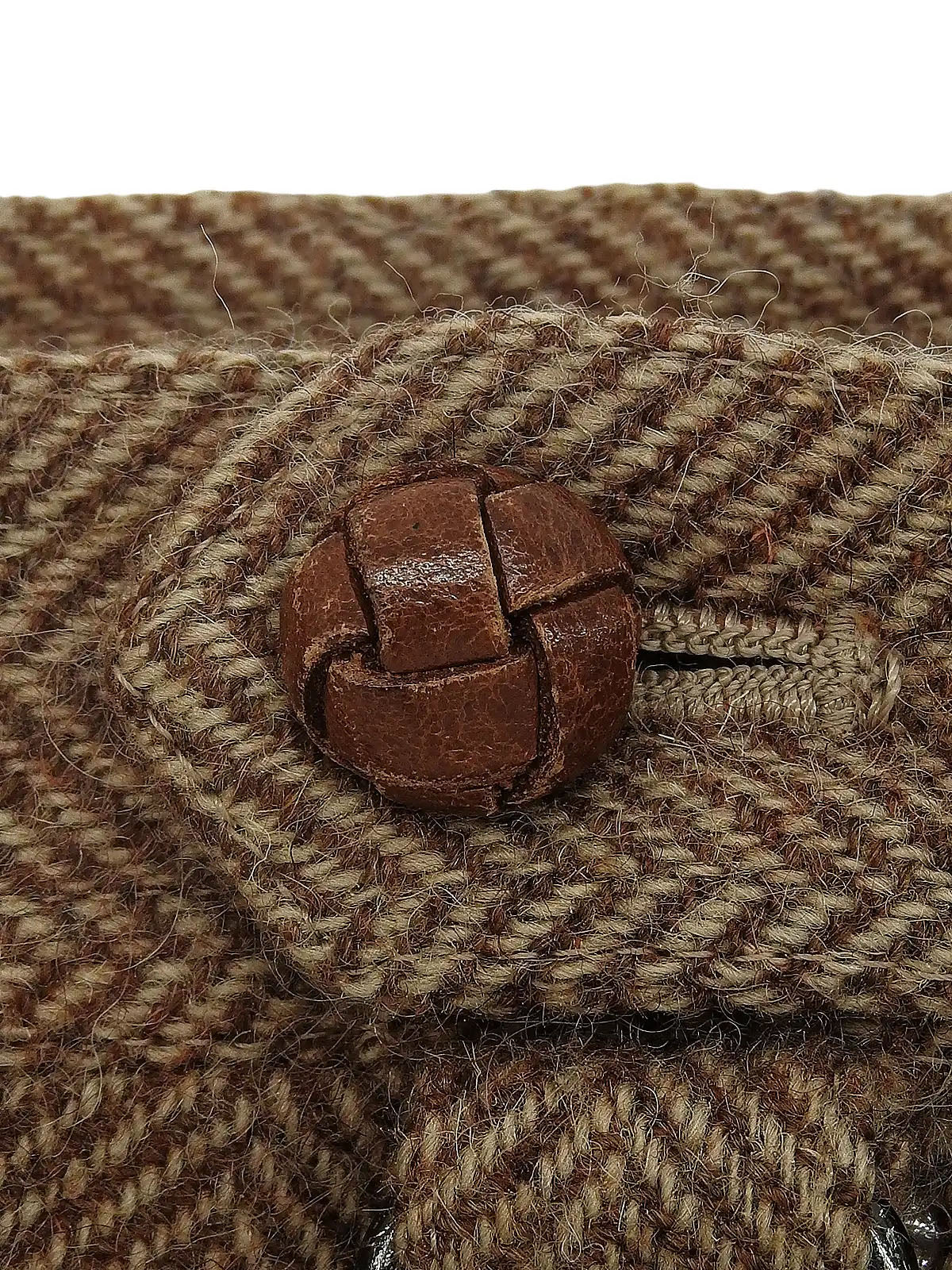 2001 Tweed CC Mark Button Jacket, Ivory/Brown